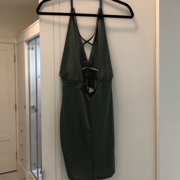 Green Halter-Style Mini Dress! - Picture 4 of 5